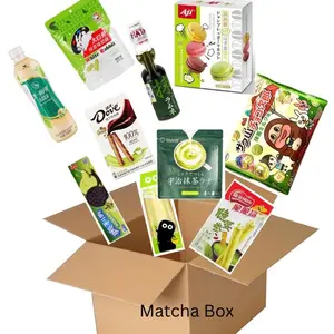 Matcha Lovers Asian snack box, Latte Mix, Ramune drink sweet snack box Flavor