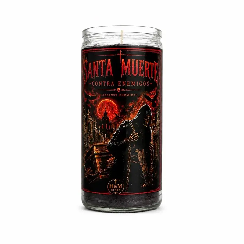 Santa Muerte Against Enemies (Contra Enemigos) | 14 Day Prepared Black Candle