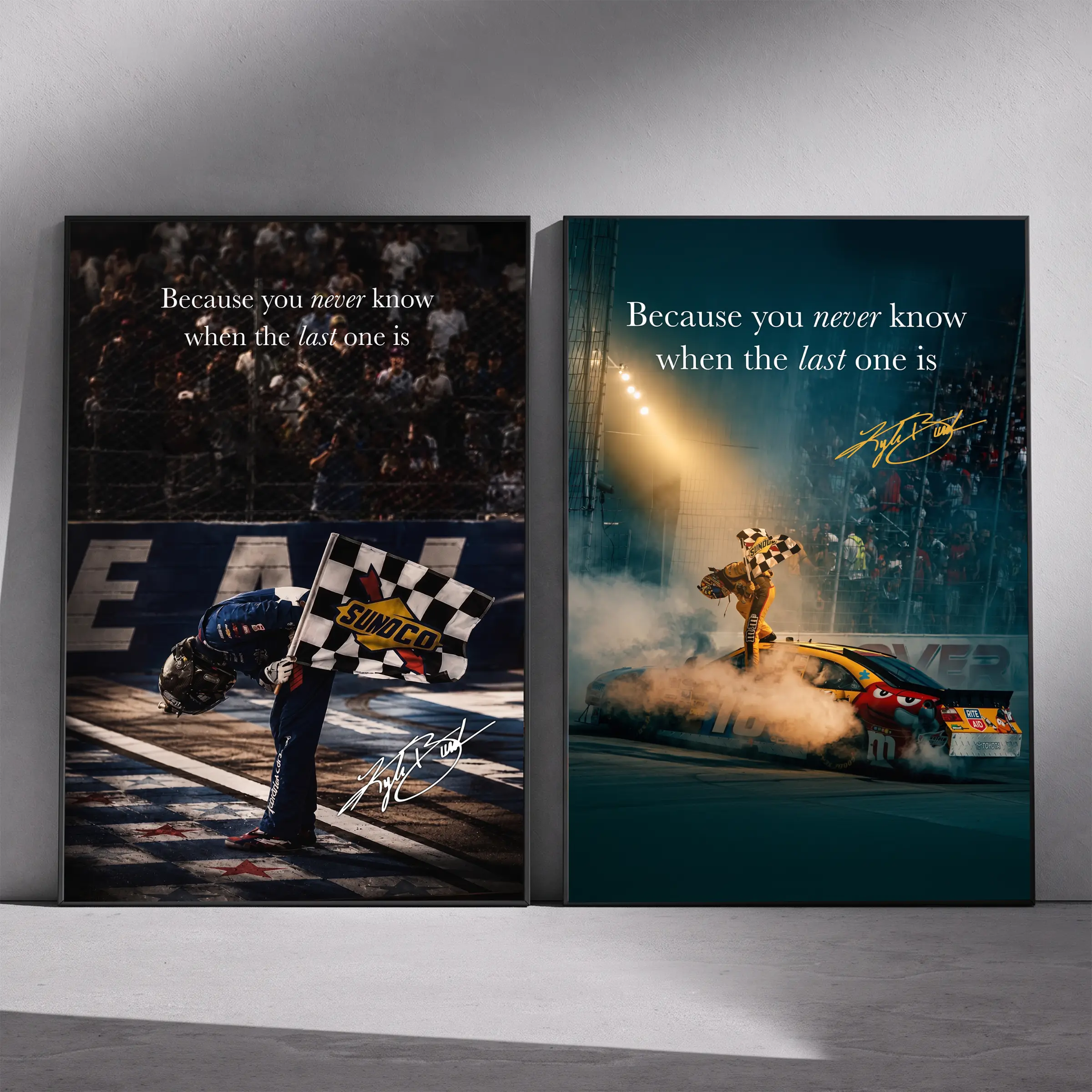 [NO FRAME] Kyle Busch Tribute Poster, NASCAR Legend Memorial Wall Art, RIP Rowdy Decor Home, Vintage NASCAR Tribute Merch, MADE IN USA