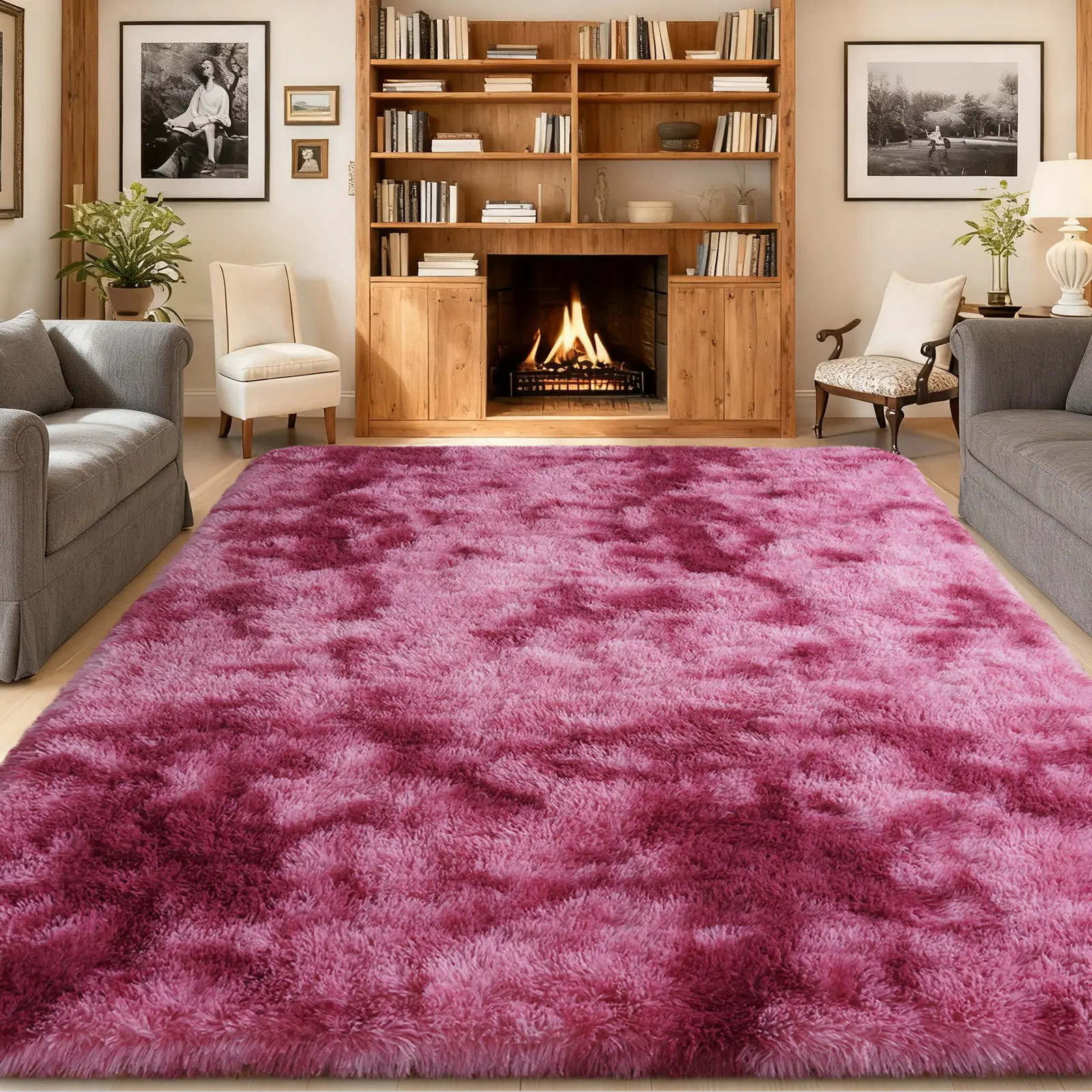 【Back to School】【Dorm Essentials】EIKIONE Christmas-ready Tie-dye Rug Non-toxic Soft Wear-resistant Non-slip Waterproof Stain-wrinkle-free Classic Simple Style Fits Any Decor Home DetorUS Fast Shipping After-sales