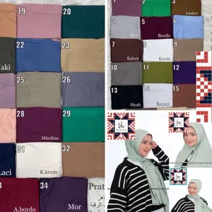 Cotton -sal sewn under the neck ready to wear-شال قطن جاهز للبس Turban Hijab Casual
