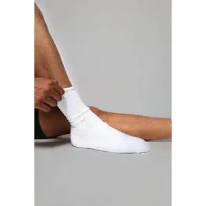 TRAILBLAZER Premium Cushion Crew Socks 3-Pack Mens US 9-14 Cotton Breathable Ribbed Stretch Beige Top All-Day Comfort Tubesocks Menswear Long Plain