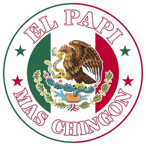 El Papi Mas Chingon DTF Transfer for T-Shirts - High-Quality Mexican Design with Eagle and Flag Motif