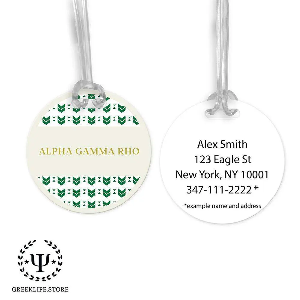 Alpha Gamma Rho Luggage Bag Tag (round)
