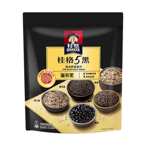 Quaker Instant 5 Black Grains Oatmeal Mix, 518g – Nutrient-Rich Black Superfoods (Sesame, Bean, Rice), No Cooking Needed, High Fiber Protein Breakfast for Busy Mornings