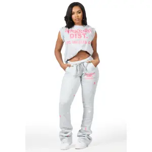 Jalynn Heather Grey T-Shirt Trackset