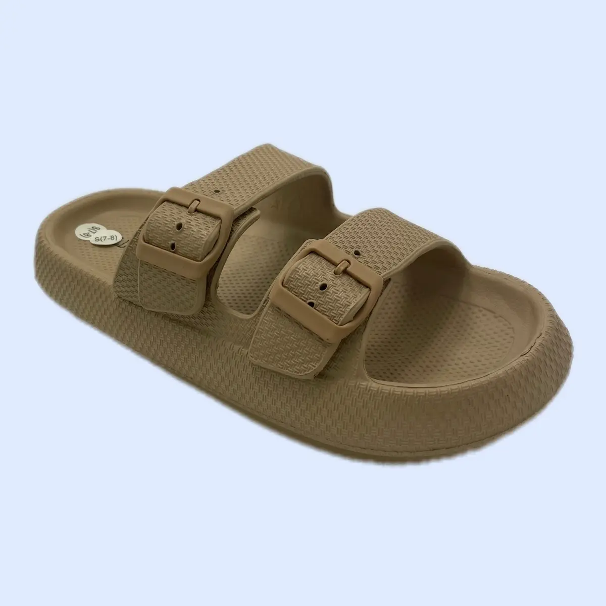 Men’s Double buckle cloud slide-gr9033m Indoors Outdoors Summer men Footwear Boy Walking Shoes Flipflop Slipper Comfort Sandal Dance Active Nail, Slide Sandals, Casual Outdoor Sandals, Lightweight