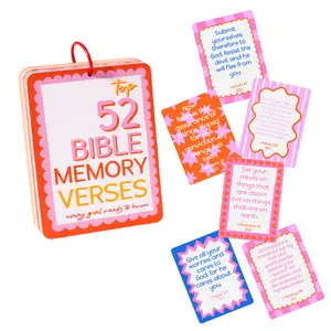 Aspen Lane Scripture Memory Cards for Kids – 52 Bible Verse Flash Cards, Christian Learning Tool, Homeschool Resource, Easter Basket & Faith Gift