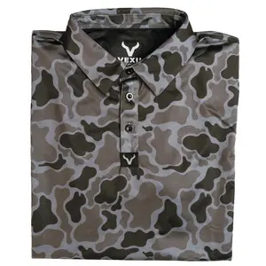 Vexil Brand - Polo - Black Retro Camo - Cowboy Western Polo Shirt