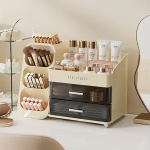UFORU Large Capacity Cosmetics Storage Box - Multifunctional Lipstick and Skin Care Cosmetics Storage Box, Modern Style Open Design, Home Organizing Storage Box