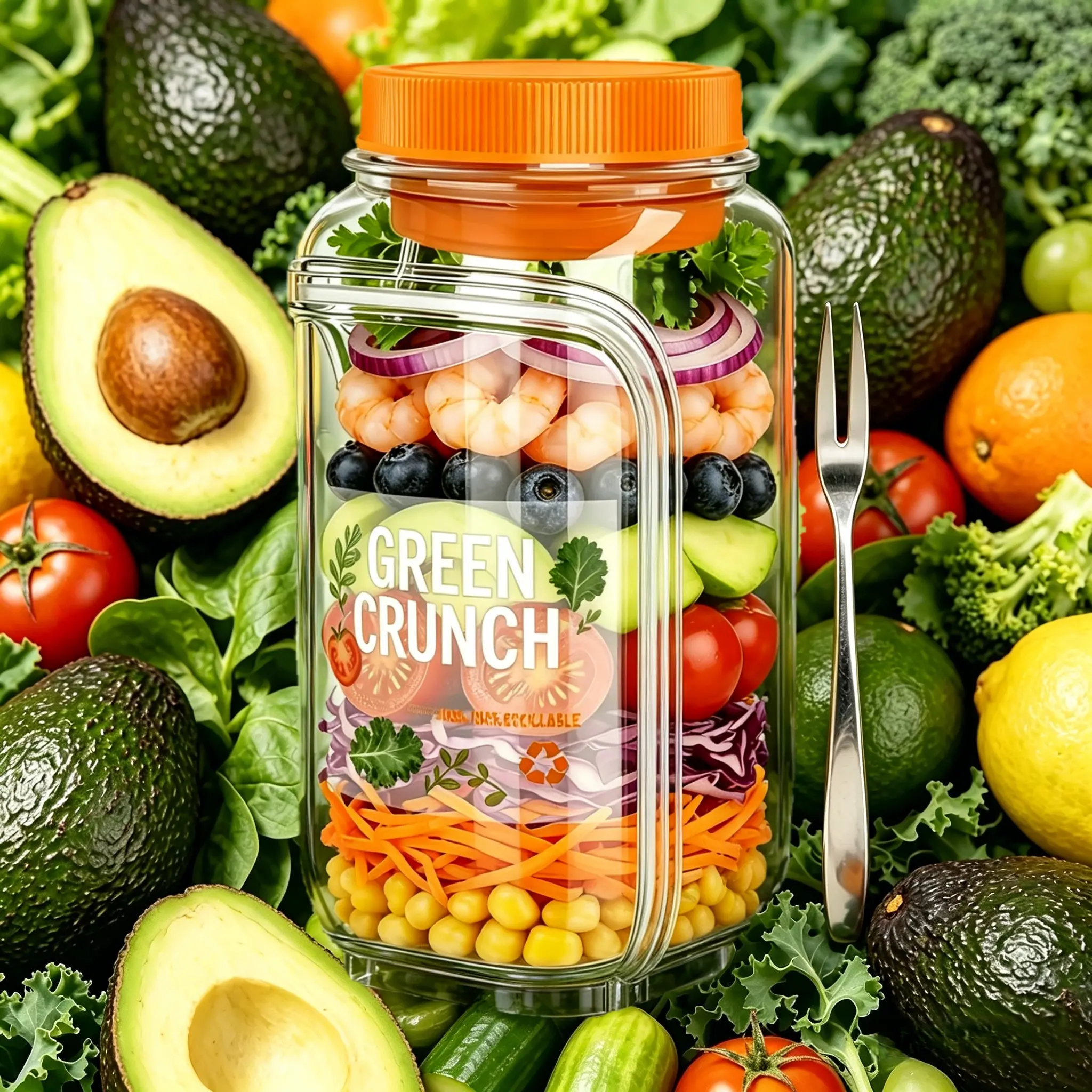 Salad Jar Mason Jar Salad Bowl with Side Opening & Dressing Compartment Leak-Proof Portable Container Microwave & Dishwasher Safe for Home Office Travel bento box Free stickers and fruit fork  yellow #dealsforyoudays