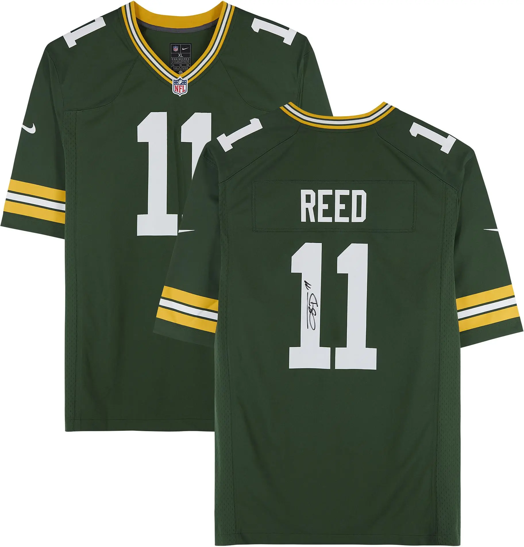 Jayden Reed Green Bay Packers Autographed Nike Green Game Jersey - Fanatics Authentic Certified