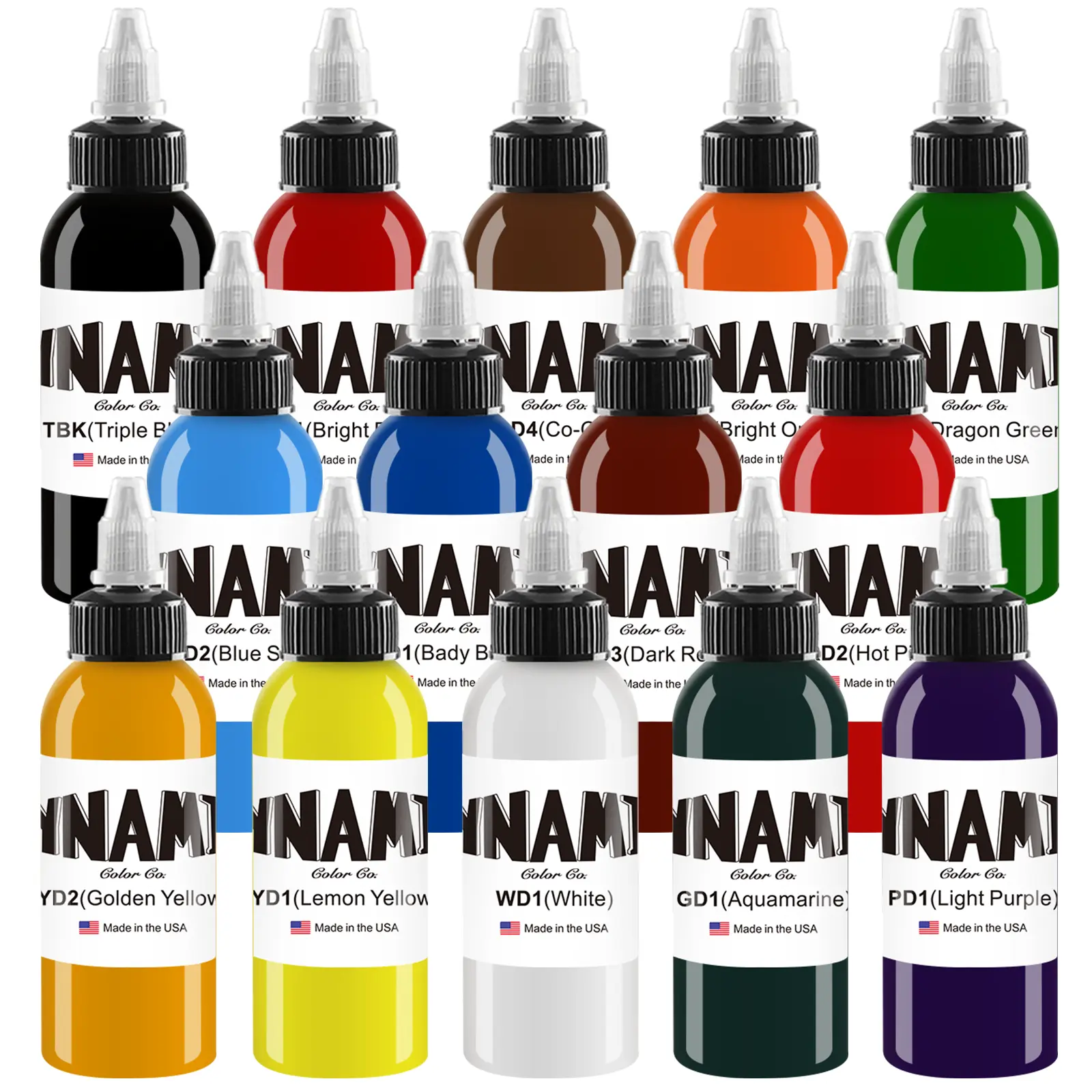 Tattoo ink set of 14, high saturation, easy to color, bright color, waterproof and never fade. It is an essential material for 3D makeup, tattoo, skin care and body building, which opens up infinite possibilities for professional tattoo creation. tiktoksh
