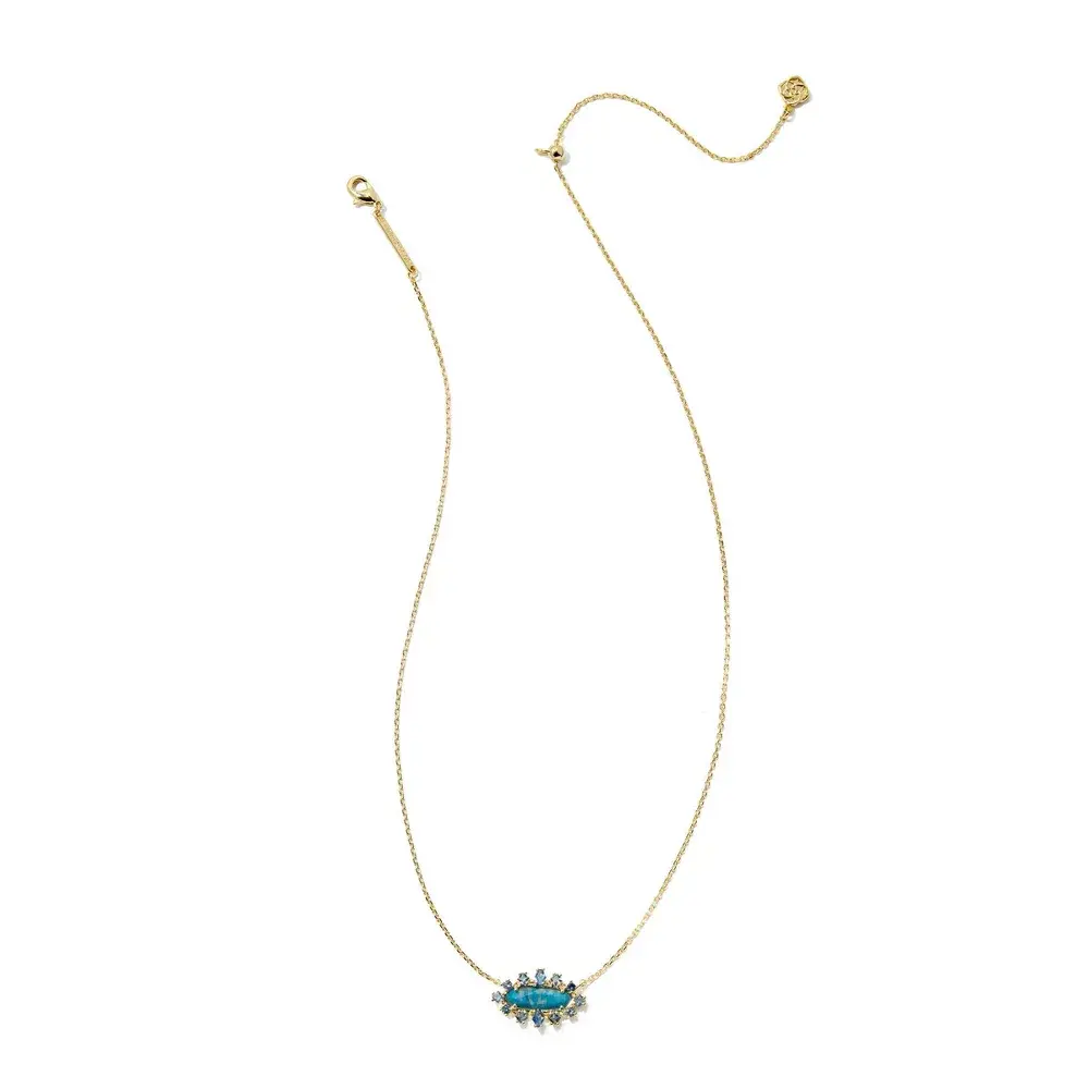 Kendra Scott Eva Crystal Framed Pendant Necklace - Mix