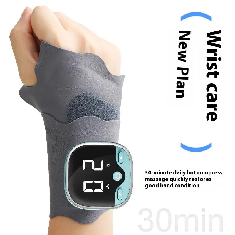 Hand Massager for Arthritis & Carpal Tunnel Relief, USB Rechargeable Device with Thermal Heat, 5 Intensity & 9 Modes, Wireless Electric Wrist Therapy with Digital Display, Usb Port, Adjustable, Single Item, 1 Piece, Relief Aid, Friends And Family, Gift, H
