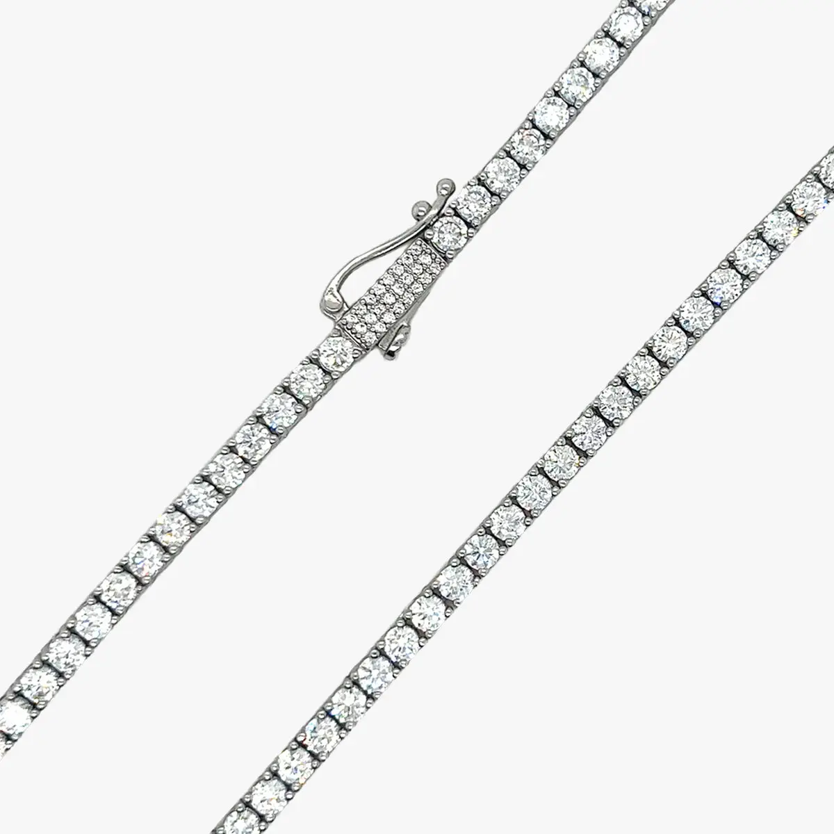 GLD 3mm Diamond Tennis Necklace in White Gold - Perfect Gift #TikTokShopBackToSchool GLD 3mm Diamond Tennis Necklace in White Gold - Perfect Gift #TikTokShopBackToSchool