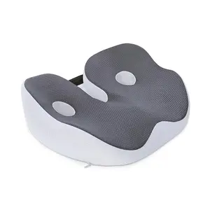 Ergonomic Memory Foam Office Seat Cushion - Double-Hole Design, High-Density Slow Bounce, Breathable & Non-Slip, Sciatica Relief Pad for Office Chair, Home, Wheelchair, Gaming