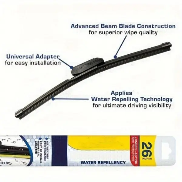 26" 2-in-1 Windshield Wiper Blade, Car Wiper Replacement, 1-Pack, Water-Repellent Formula