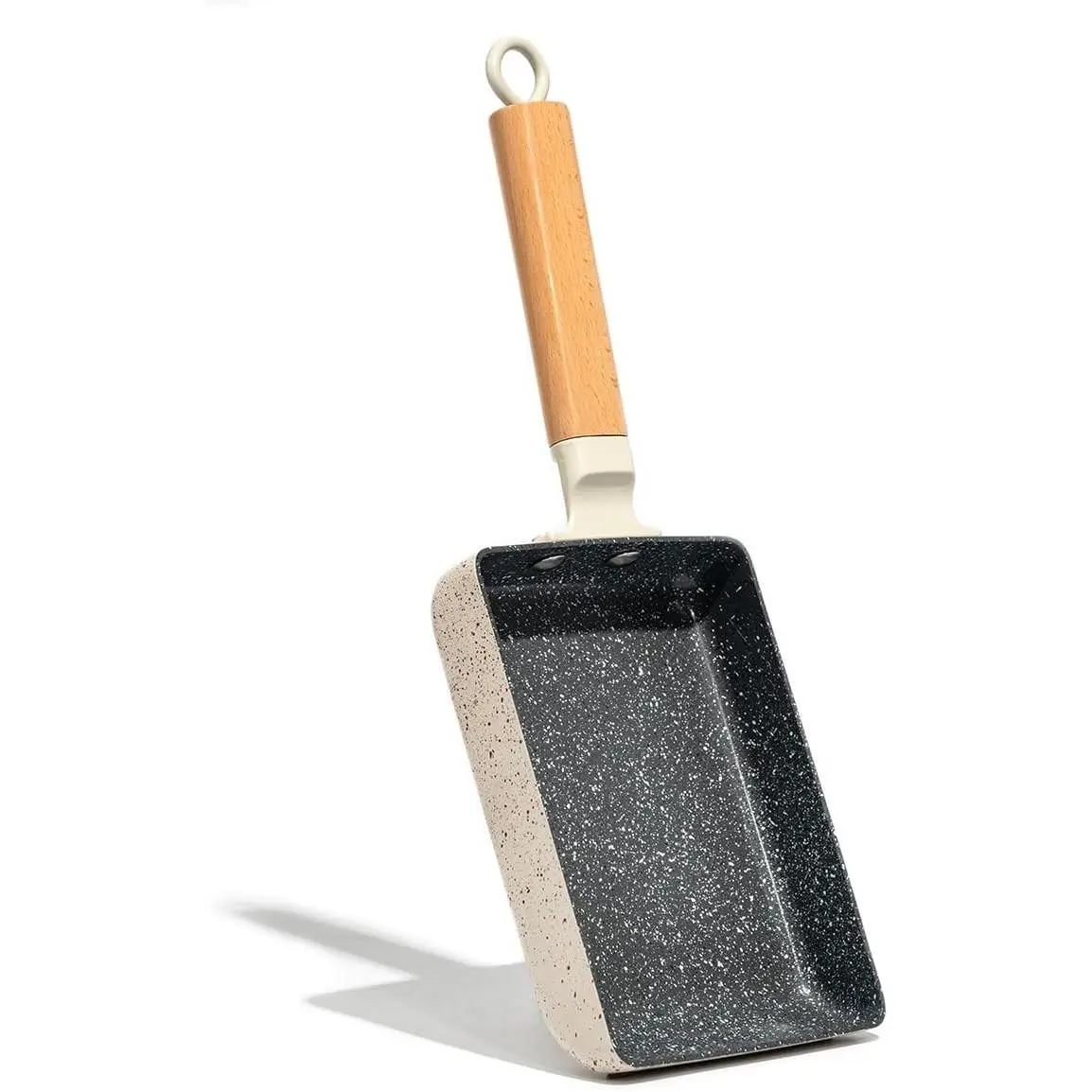 Square Japanese Tamagoyaki Omelette Small Skillet Non-stick Rectangle Egg Roll Pan with Wood Handle