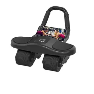 New Unisex Abdominal Wheel, Home Elbow Support Roller, Automatic Spring Back Training, Four-Wheel Design, Home Gym Abs Machine, Home Exercise, Abdominal Exercise Equipment