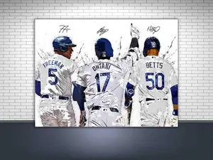 [No Frame] Los Angeles Dodgers Poster, World Series Champions, Premium Poster or Gallery Canvas Wrap, Man Cave, Office, Kids, Dorm Room Poster