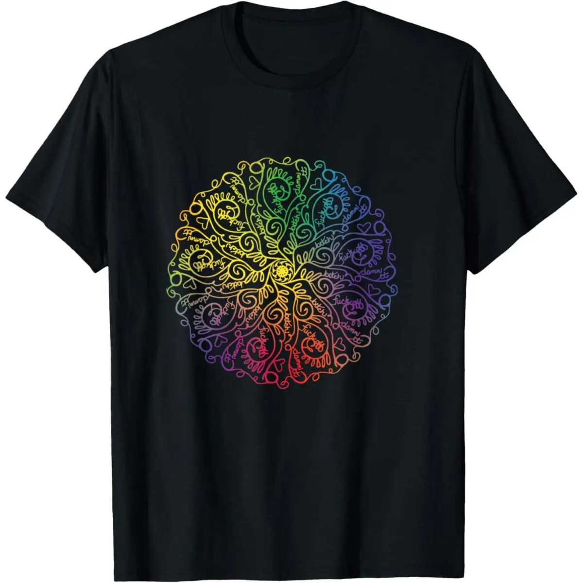 Curse Word Mandala Graphic Tees T Shirt for Women T-Shirt made in usa