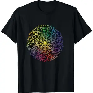Curse Word Mandala Graphic Tees T Shirt for Women T-Shirt made in usa BK-702