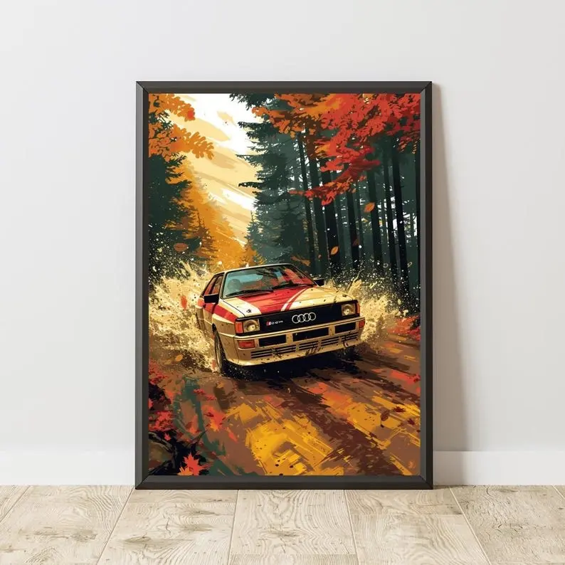 Audi Quattro S1 Poster, Audi Poster, Audi Print, Audi Wall Art, Sports Car Poster, Sports Car Print, Sports Car Wall Art, Motorsport Poster (PRODUCT DOES NOT INCLUDE FRAME)