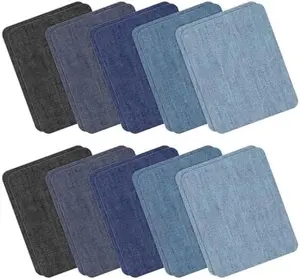 20Pcs Iron on Denim Patches for Inside & Outside Jeans, Strong Adhesive Iron on Patches for Clothing Repair and Decoration