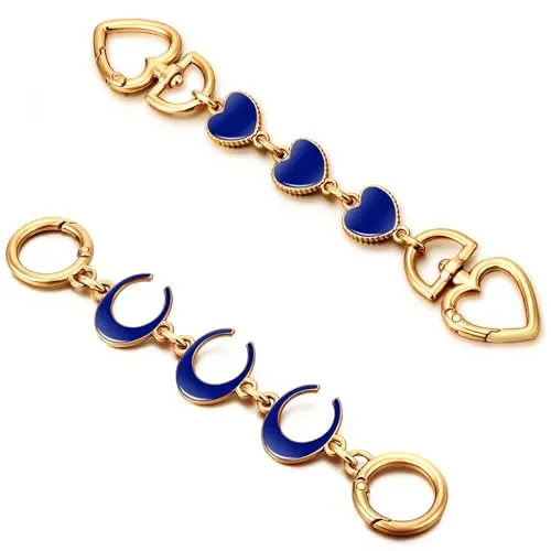 Ah 2pcs Sea Blue Heart Moon