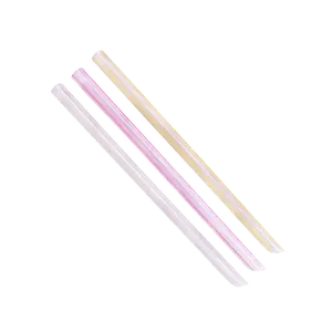 [1,600 ct] 9" Boba Straws (10 mm) | Unwrapped | Mixed Stripes