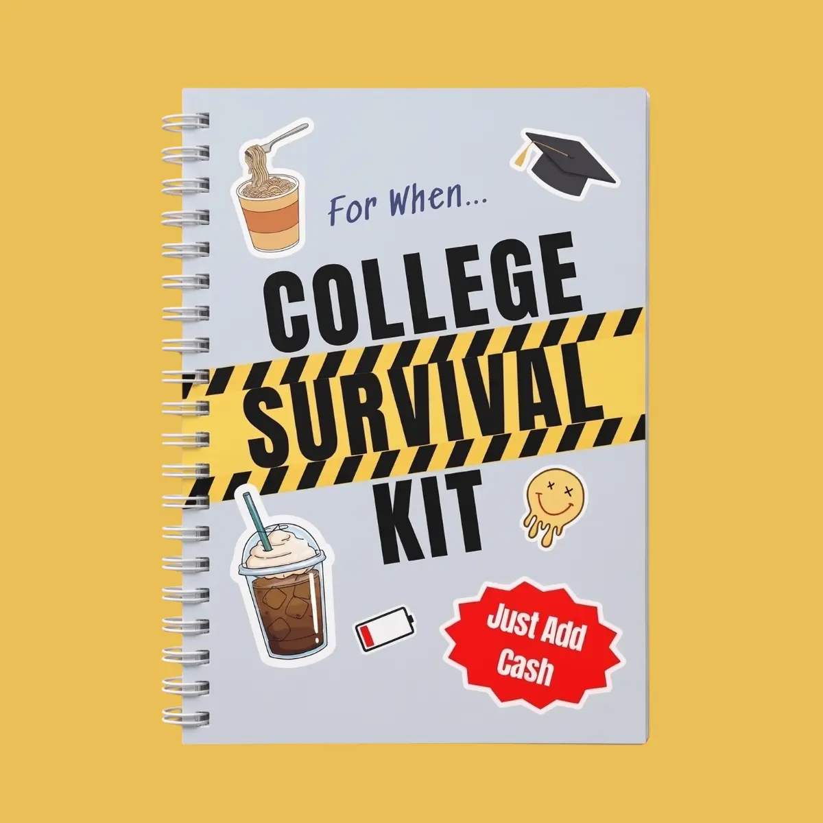 For When College Gets Real Gift Card Book, A5 Spiral-Bound Fill-In Care Gift for Students, Cards Not IncludedFor When College Gets Real Gift Card Book, A5 Spiral-Bound Fill-In Care Gift for Students, Cards Not Included