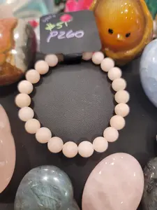 BRACELET OF REAL NATURAL STONE UNISEX -CUARZO ROSA