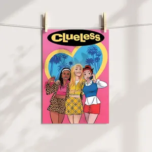 PIKPAKA popular classicmoviec-Clueless Painting Calligraphy Waterproof & Scratch-Resistant Canvas Art - Premium Oil Painting Style Wall Decor for Living Room, Bedroom, Kitchen & Café, Perfect Holiday & Party Gift