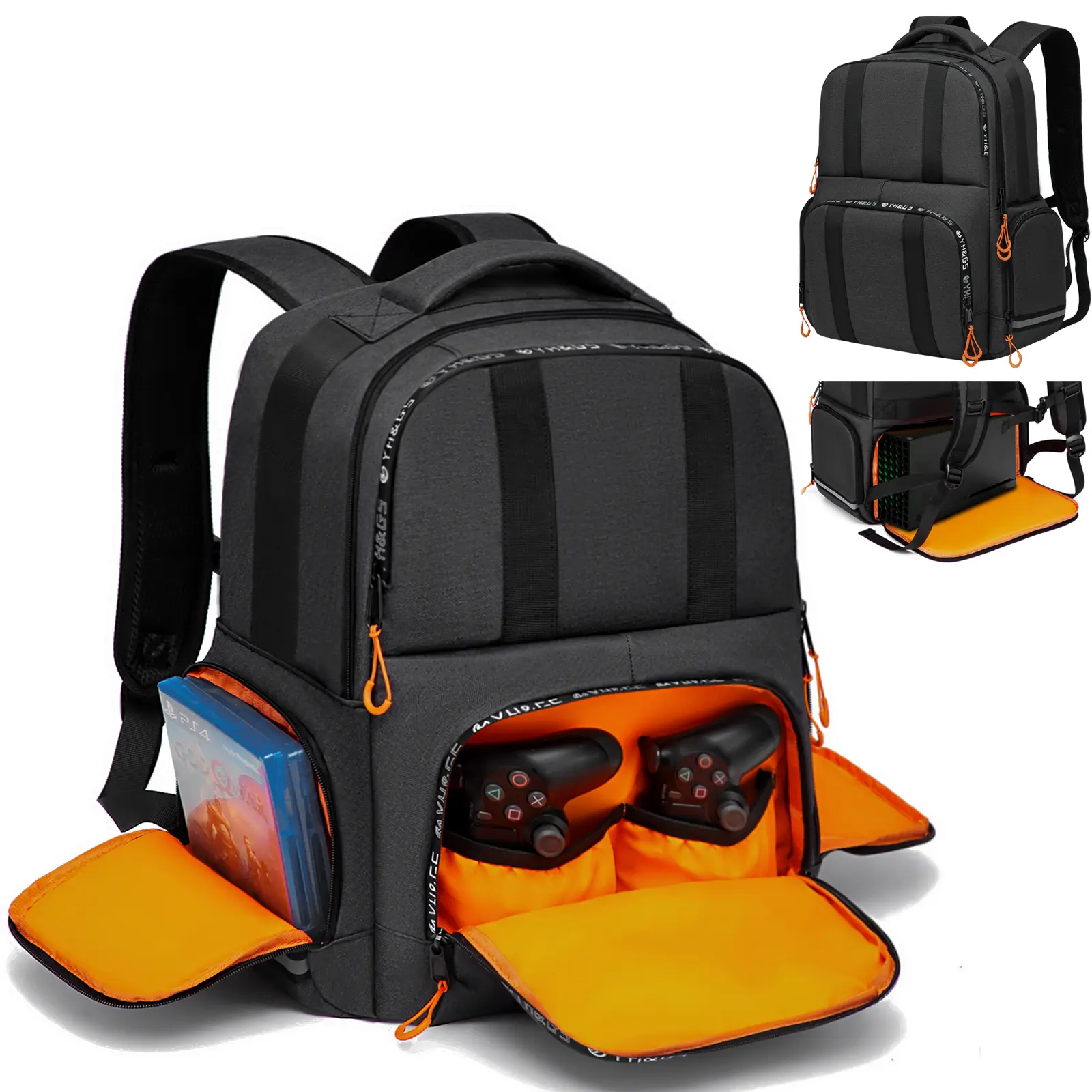 Wear-Resistant Gaming Travel Backpack for Xbox Series X/S - High-Capacity Shockproof Backpack Bag with Multi-Pocket Organizer, Scratchproof, Wear-Resistant Daily Use for Gamers, Keeps Console Stays Safe, Travel Backpacks, Backpack Bags