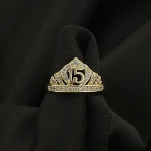 Gold plated 15 años ring - 15 years ring perfect gift