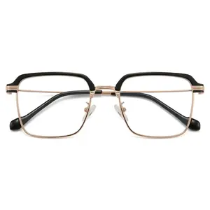 Retro Square Blue Light Blocking Glasses for Men Women, Stylish Comfort