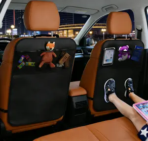 2 Pack X-Large Waterproof Kick Mats for Car Seats - Heavy Duty Backseat Protector from Dirt, Mud & Scratches  Must Have for Kids & Dogs