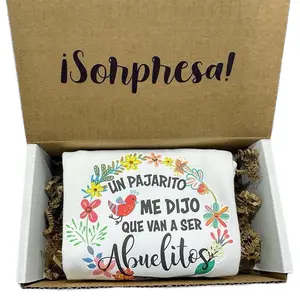 Pregnancy Announcement box in Spanish