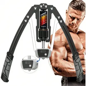 GZXIHTZ Adjustable Hydraulic Power Twister Hand Grip Strengthener, 22-440 lbs Upper Body Strength Trainer with Smart Rep Counter, Micro-Rebound Safe Arm Chest Exerciser, Portable Home Workout Equipment for Biceps & Triceps Training