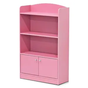 LOVA Organizer Storage Bookshelf with Cabinet and Door, 11.8x23.6x37.3in Shelves, Indoor Furniture for Bedroom, Living Room