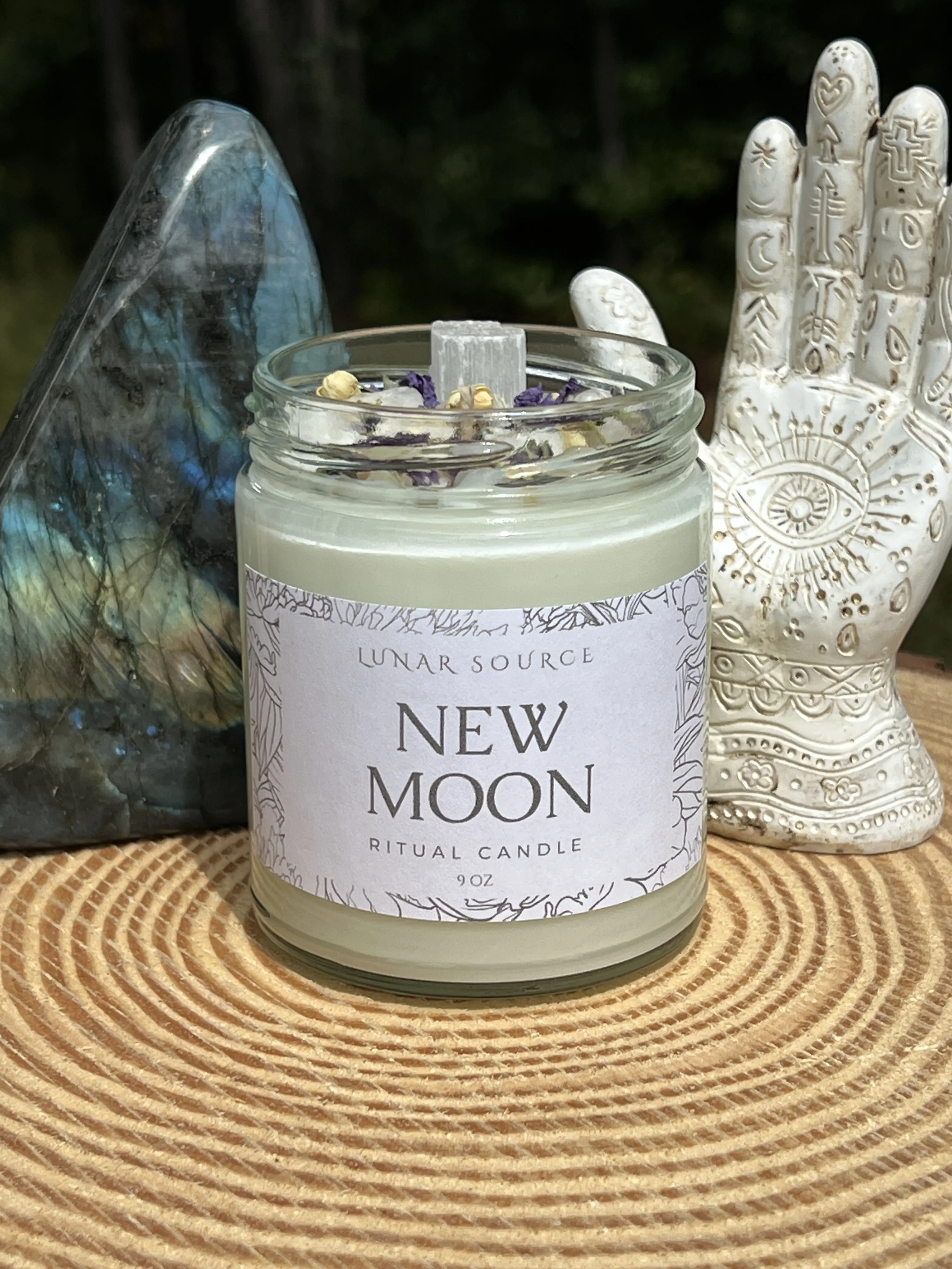 New Moon Ritual Candle New Beginnings Dark Moon Witchcraft Altar Spell Lunar Cycle Magic Witchy Gift Scented Intention Deity Hekate Devotional