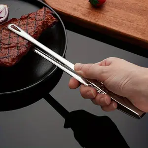 1pc Durable Stainless Steel Barbecue Meat Clip - Anti-Scald, Perfect for Restaurants and Home Grilling, Barbecue Utensils, Barbecue Accessories