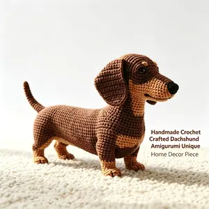 Animal Rubber Dog Braiding Set, Crochet Amigurumi Kit for Beginners, Handmade Crochet for Craft Lovers, DIY Crochet Kit with Crochet Thread and Pdf Tutorial