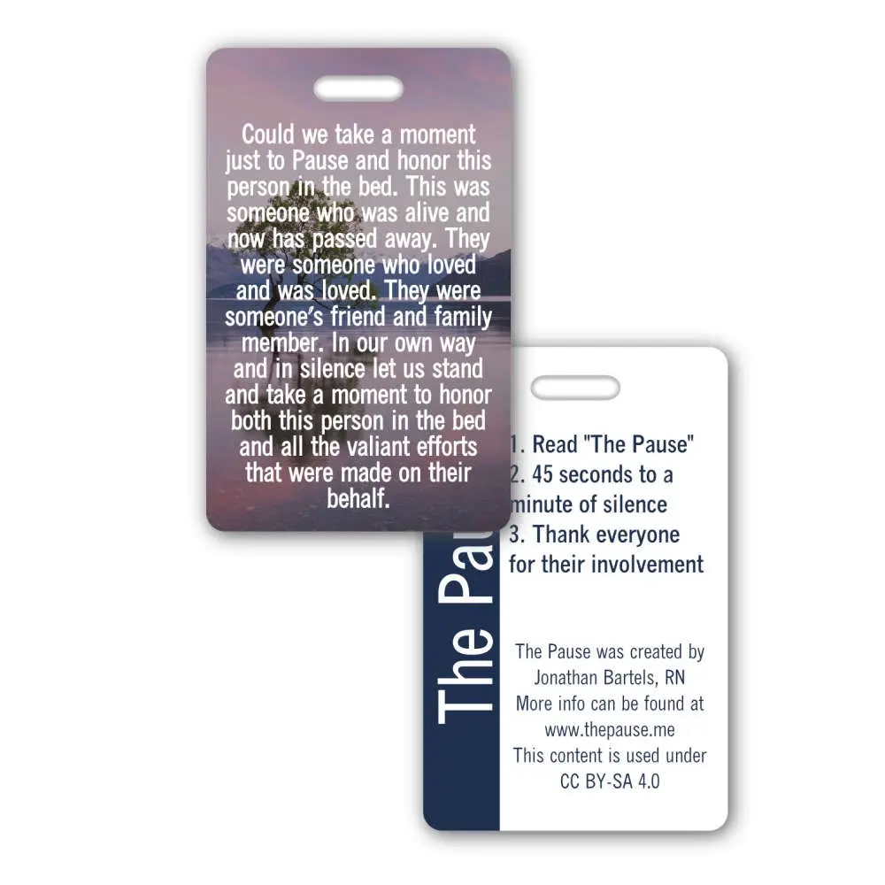 The Pause Badge Card