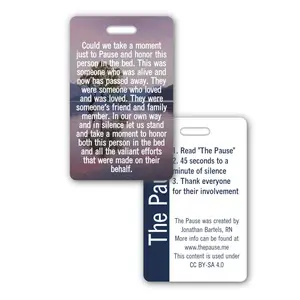 The Pause Badge Card