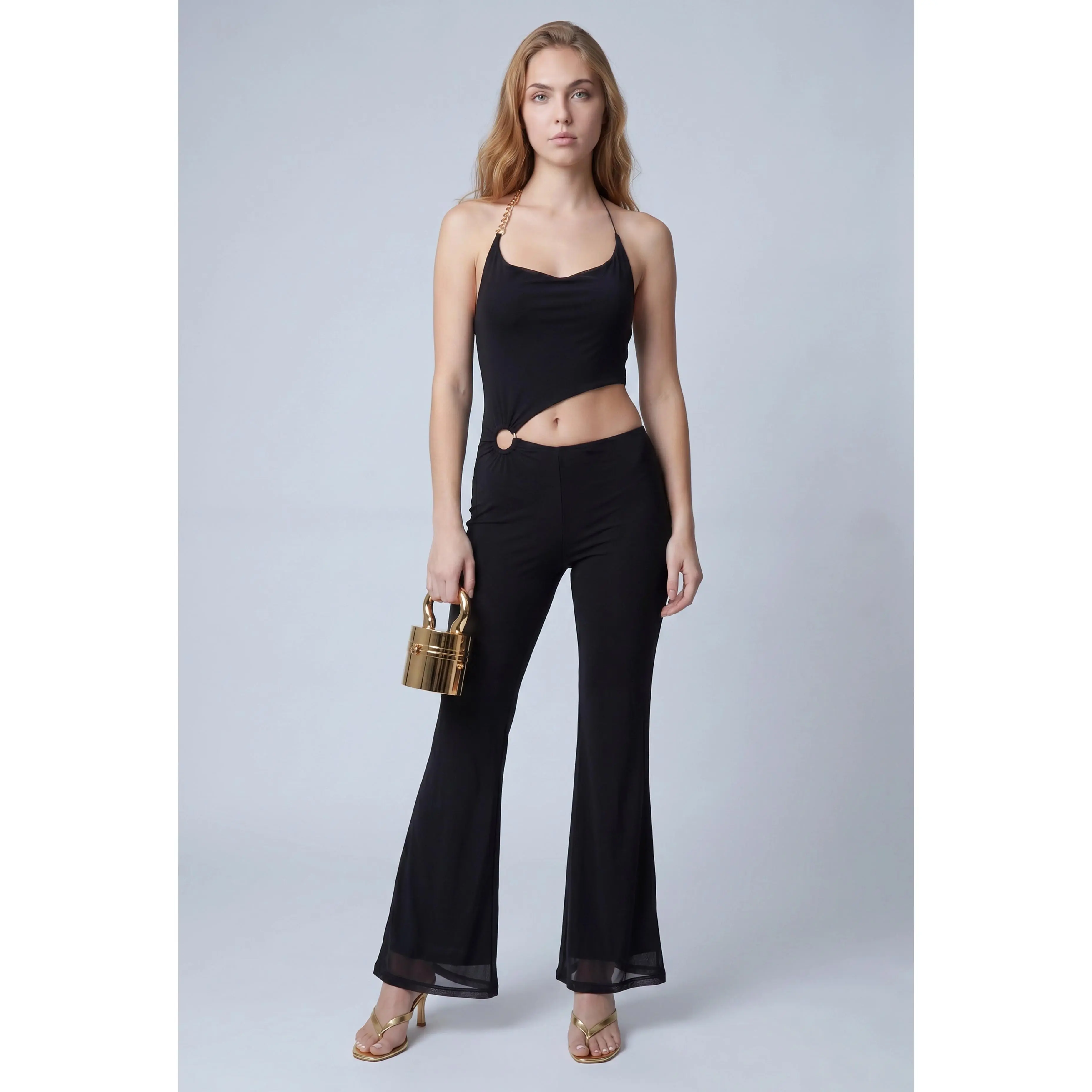 Asymmetrical Cutout Jumpsuit