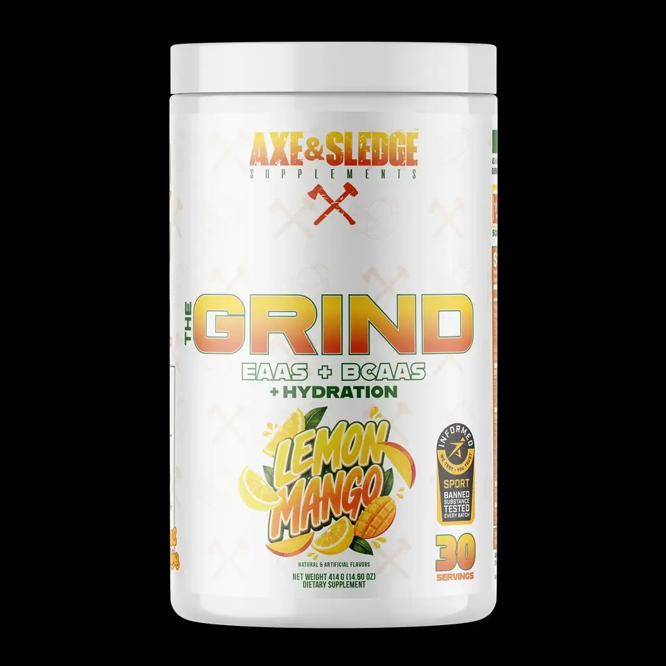 Sledge The Grind Coconut Amino Powder Supplement - BCAA+EAAs Mix, 5g EAAs, 2.5g BCAAs, Coconut Water, Hydration Support, Prop 65 Free, Instant Mix Post Workout & Recovery Products, Youth Recovery Hack Drink - 30 Servings