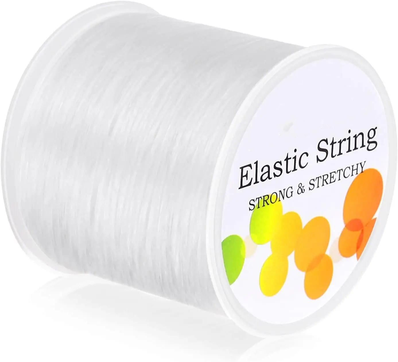 1mm/1.4mm Elastic Bracelet String Cord Stretch Bead Cord for Jewelry Making and Bracelet Making (White)