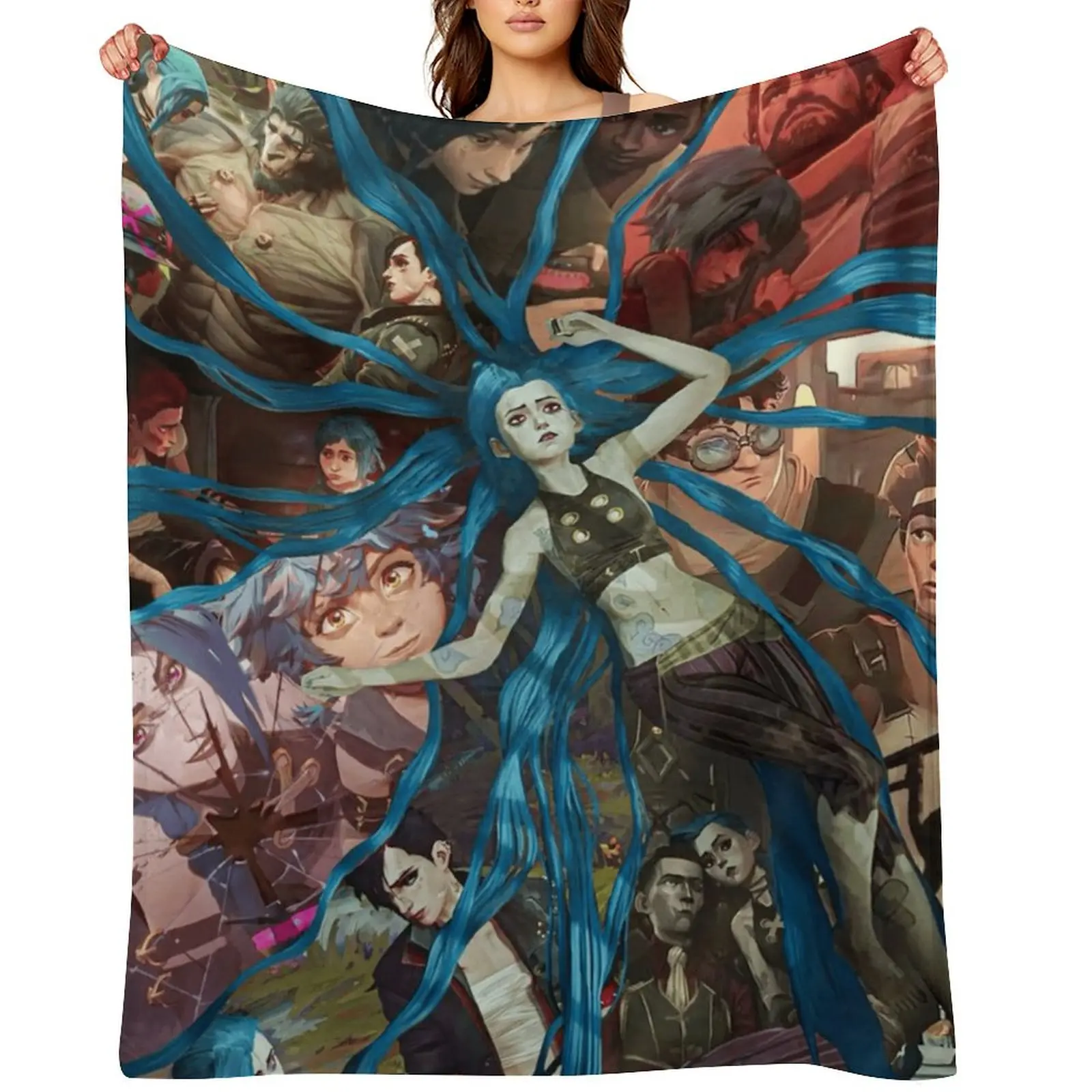 Licensed Anime Flannel Blanket - Premium Flannel Fleece Material, Vibrant Anime Design, Soft Lightweight Bedding Art, Effortless Care, for Sofa, Bed, Ideal Gift for Fans D910-156, Licensed Anime Blanket Daily Use